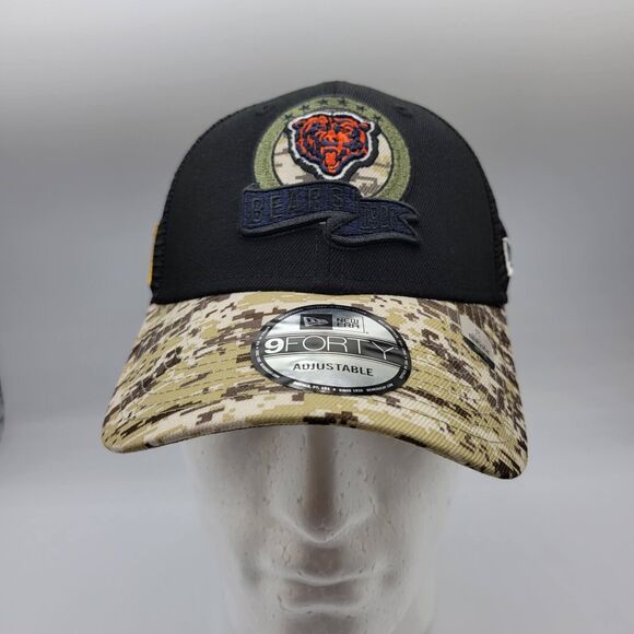 New Era Other - Chicago Bears Mens New Era Hat 9Forty Salute To Service Black Snapback NFL